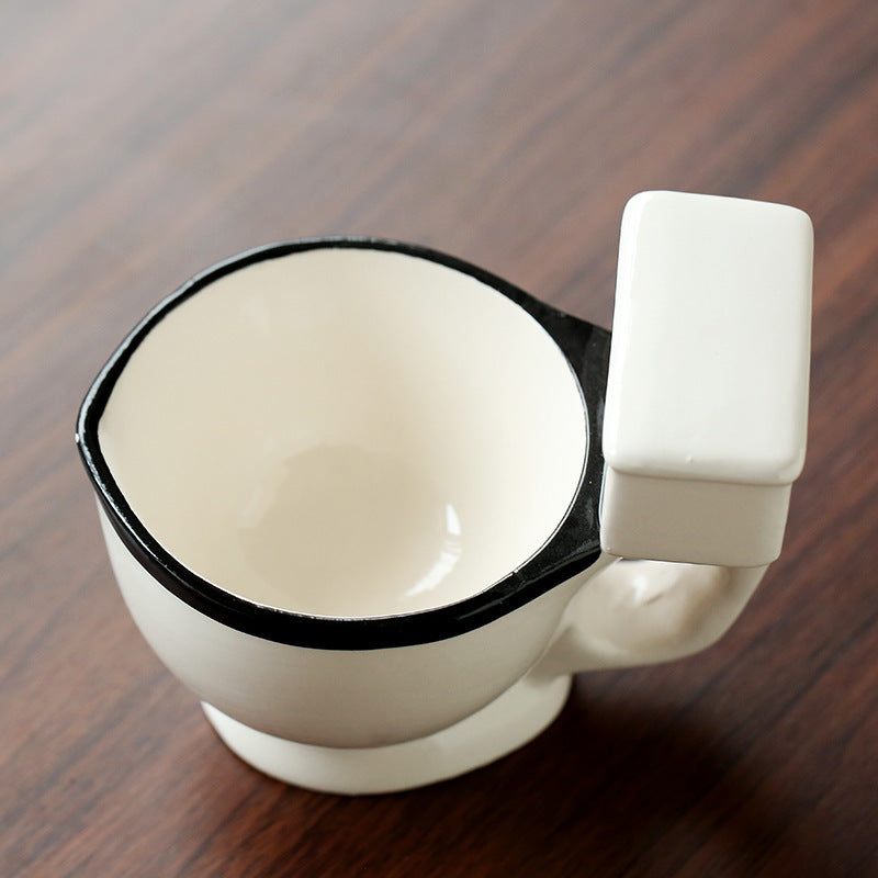 Creative Toilet Mug Ceramic Coffee Mugs with Handgrip. - mugswithamessage