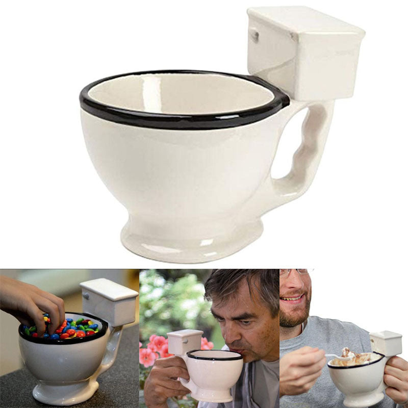 Creative Toilet Mug Ceramic Coffee Mugs with Handgrip. - mugswithamessage