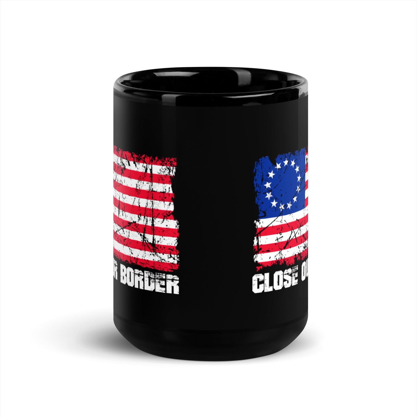 Black Glossy Mug with a Message. - mugswithamessage