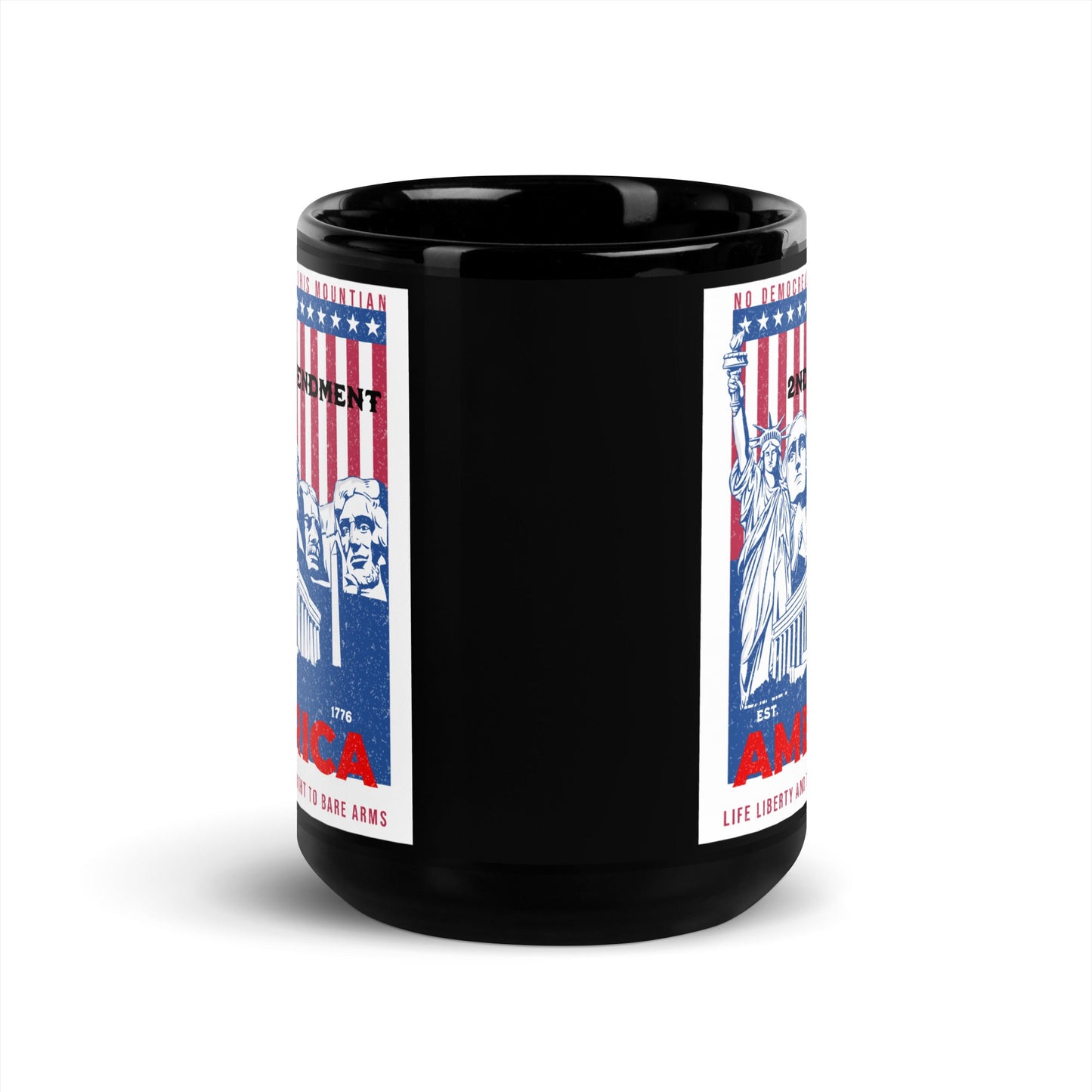 Black Glossy Mug with a Message. - mugswithamessage