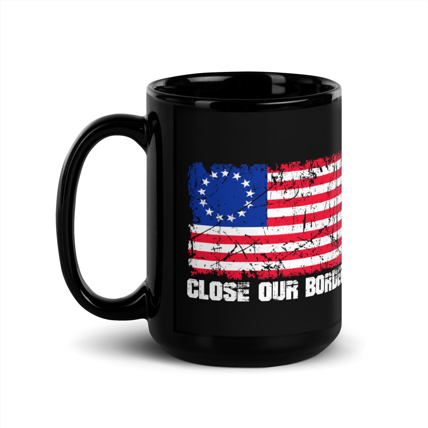 Black Glossy Mug with a Message. - mugswithamessage