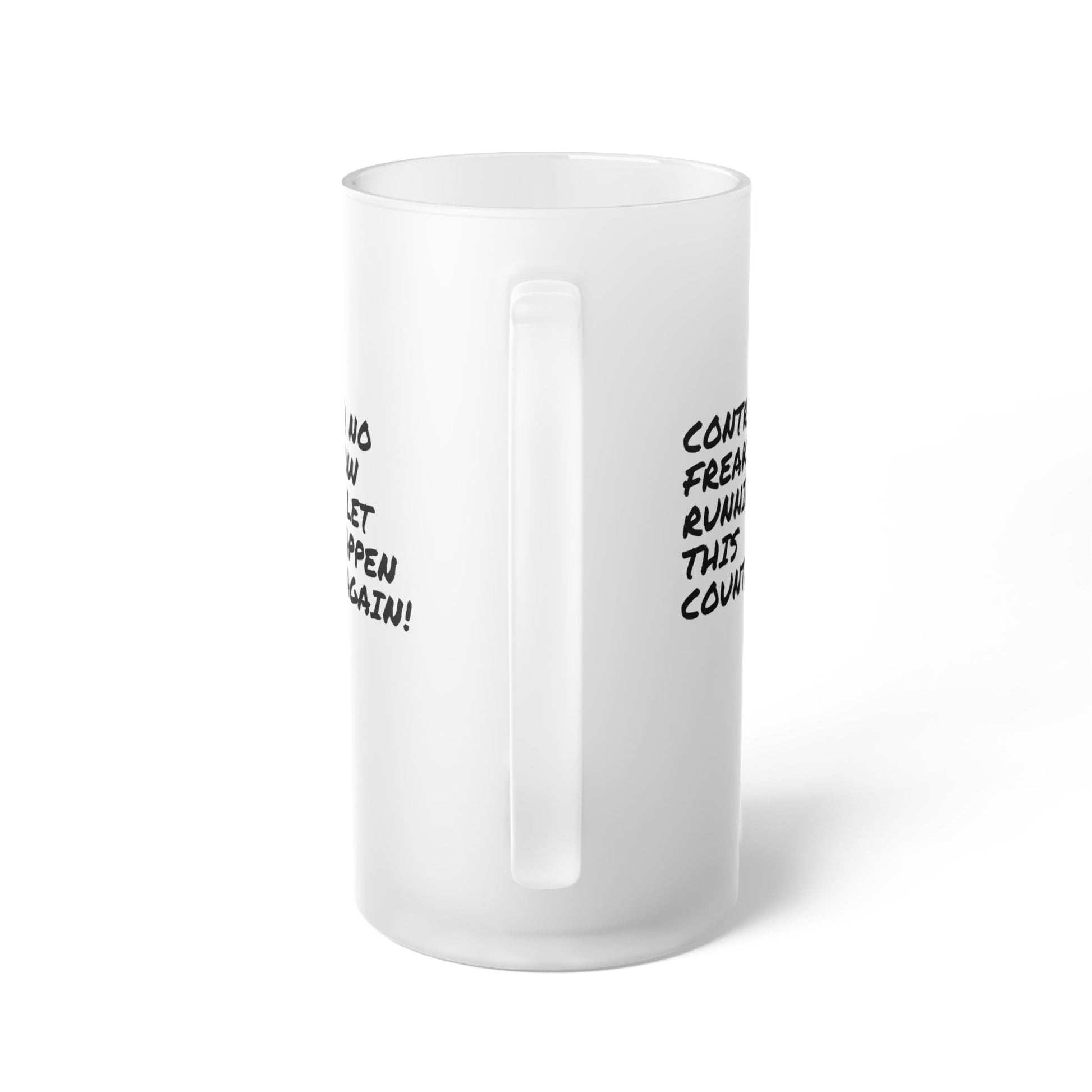 Frosted Glass Beer Mug - mugswithamessage