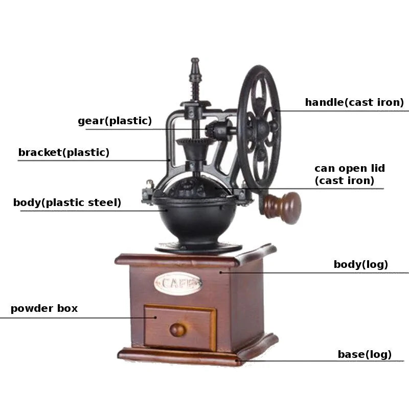 Wooden Manual Coffee Grinder - mugswithamessage