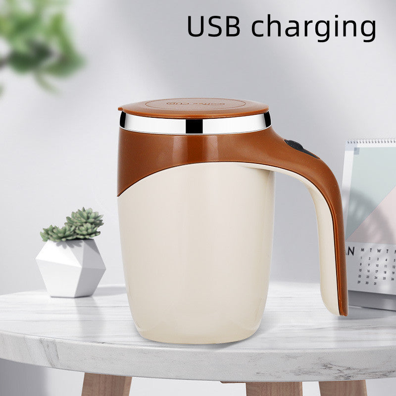 Automatic Stirring Coffee Cup  removable Magnetic stirring center for cleaning USB charging - mugswithamessage